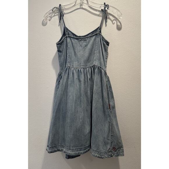 POLO RALPH LAUREN Girls Dress Size 12 Denim Tank Pockets Button Front Classic - Picture 2 of 8